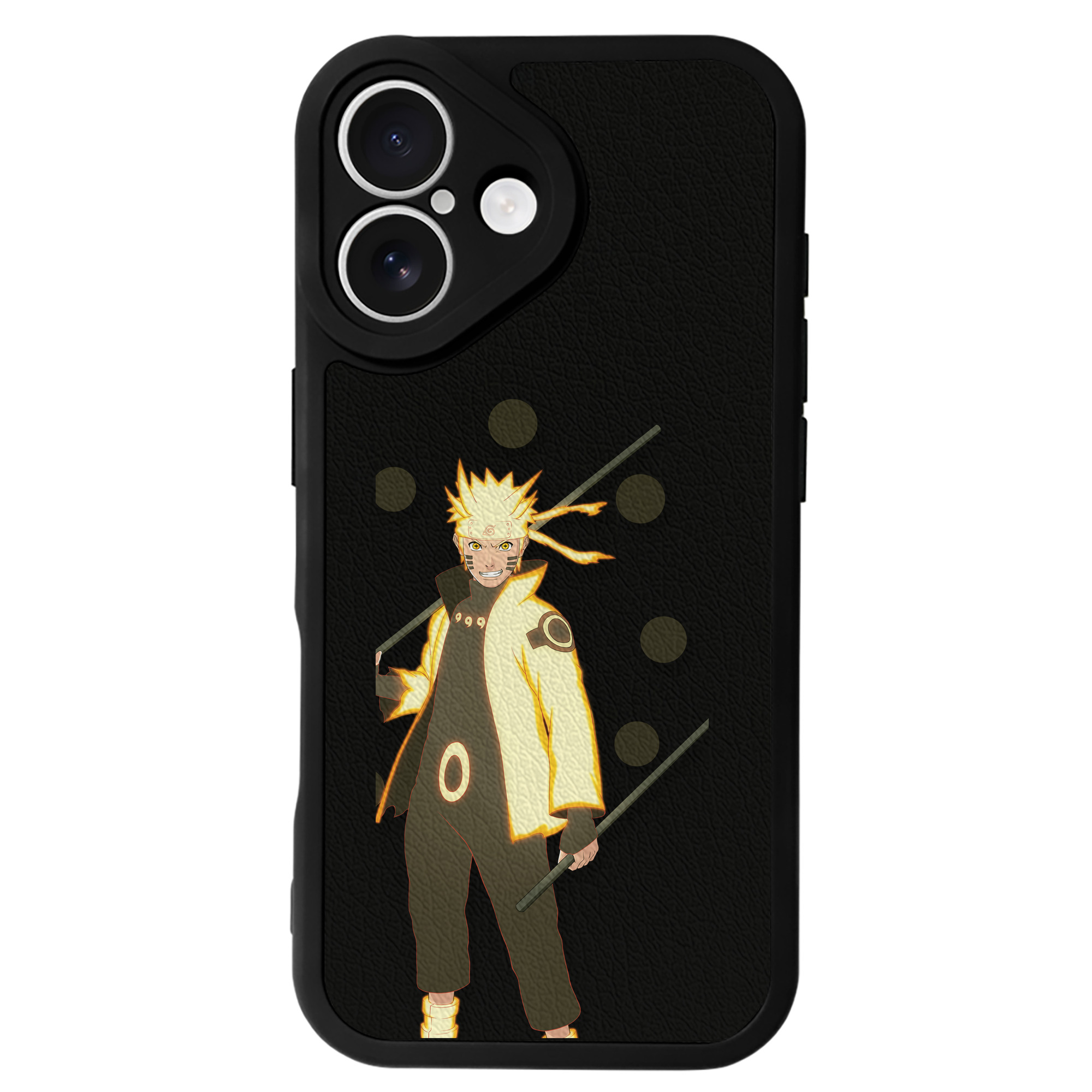 （画像用） NARUTO -ナルト- うずまき ナルト Uzumaki Naruto 【iPhone 16シリーズ対応】シリコンスマホケース（レザー調） 材質：シリコン